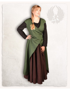 Sobrevesta medieval mujer modelo Vysera, verde 2