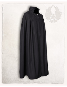 Capa medieval lana modelo Bron, negro 2