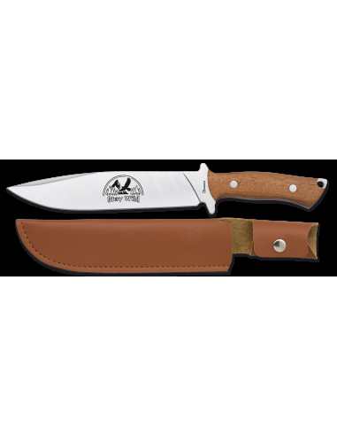 Cuchillo de caza modelo Stay Wild con funda piel (31cm.)