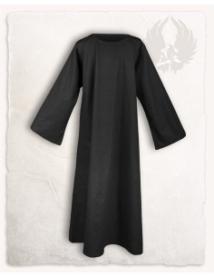 Túnica larga medieval algodón, modelo Arndt, negro