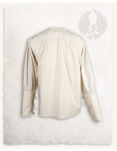Camisa medieval algodón modelo Simon, crema 2