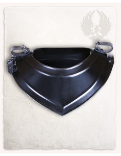 Gorjal medieval acero modelo Adam, acabado ennegrecido