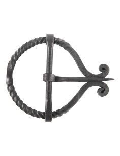 Hebilla para cinturón medieval en hierro forjado (9x7,5 cm.)