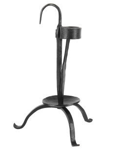 Candelabro medieval de mesa forjado a mano (24 cm.)