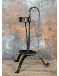 Candelabro medieval de mesa forjado a mano (24 cm.) 2