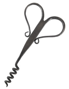 Handgeschmiedeter mittelalterlicher Korkenzieher (16 cm).