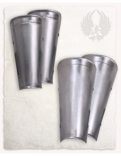 Set brazales y grebas medievales modelo Lucas, acabado...