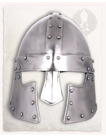 Mittelalterliches Barbuta-Modell...