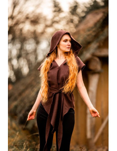Túnica medieval marrón de arquero modelo Aldón, unisex 2