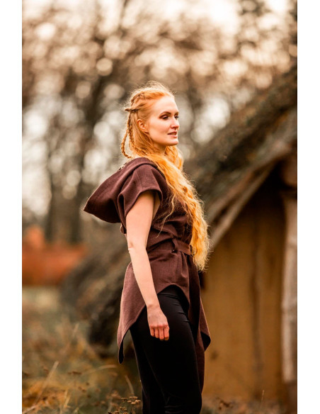 Túnica medieval marrón de arquero...