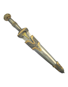 Daga Achilles med metalbeklædt skede (35 cm).