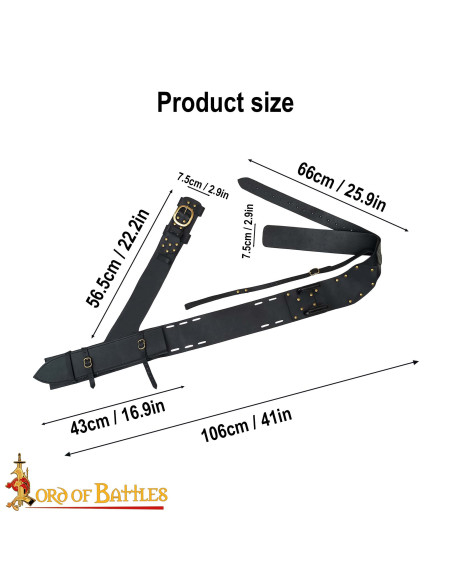 Mittelalterliche Lederscheide für den...