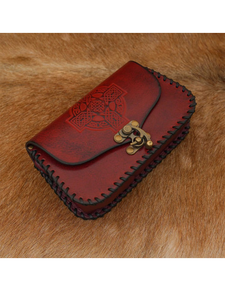 Bolso de cuero cruz celta repujada,... Bolso de cuero cruz celta repujada,...