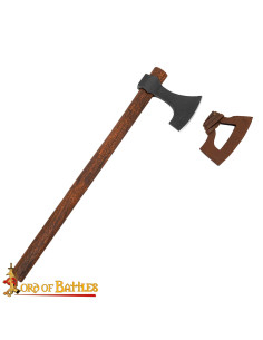 Viking ståløkse med læderskede (58,5 cm.) 2