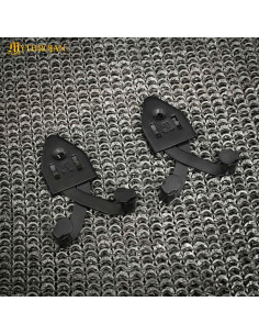 Soporte de acero ennegrecido para colgar espada en vertical