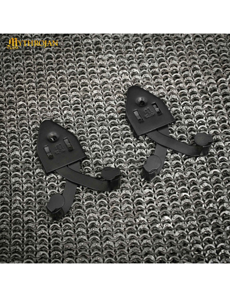 Gezwart stalen steun om het zwaard...