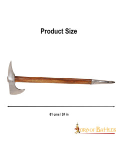 Hacha medieval de acero al carbono, modelo Warrior Sagaris 2