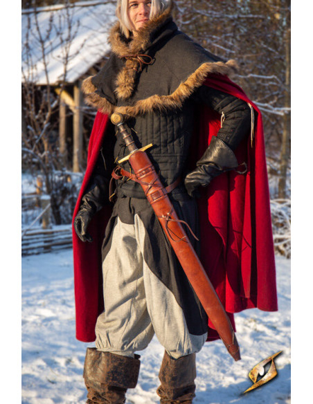 Skede med bælte til sværd, brun