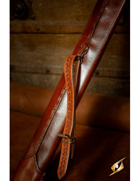 Justerbar skede til sværd i brun...