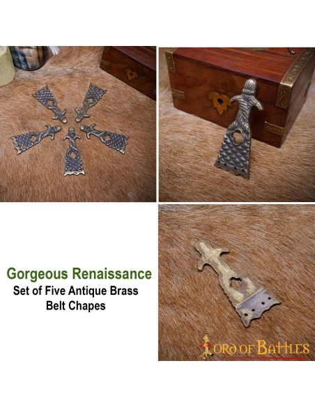 Middeleeuwse koperen riemtip...