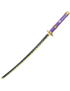 Katana decorativa lila Enma de One Piece - Reacondicionada