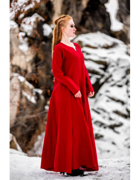 Viking hørkjole model Anna, rød