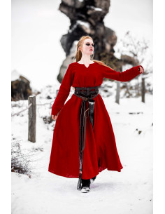 Viking hørkjole model Anna, rød