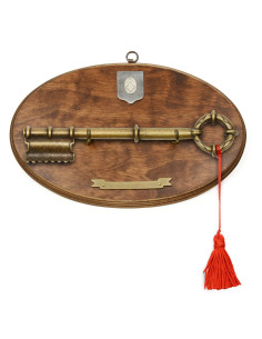 Wapenschild met de sleutel van de heilige deur (29x18 cm.)