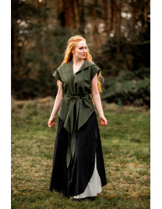 Túnica medieval verde de arquero modelo Aldón, unisex