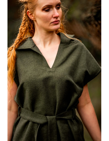 Grøn middelalderbueskyttetunika,...