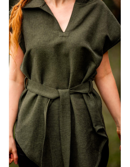 Grøn middelalderbueskyttetunika,...