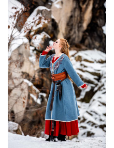 Wikingermantel für Damen, Modell Birka Skadi, blau 2