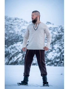 Camisa medieval hombre modelo Elfriede, natural
