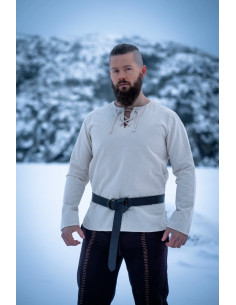 Middeleeuws herenoverhemd model Otto, naturel