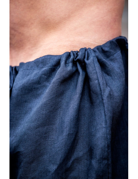 Pantalones vikingos lino Wodan, azul...
