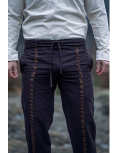 Hermann model middeleeuwse broek, donkerbruin