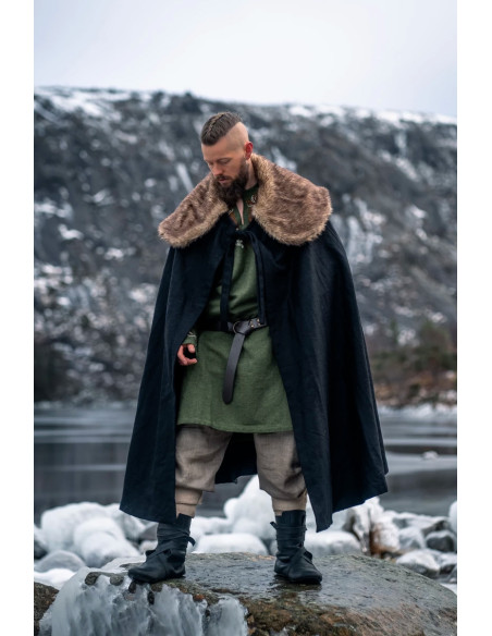 Vikingmantel model Janne, zwart