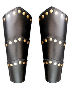 Læderarmbånd med nitter Arn model, sort