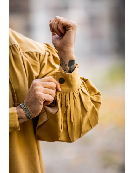 Middelalderskjorte med snørebånd med...