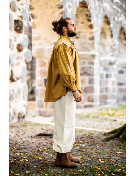 Middelalderskjorte med snørebånd med...