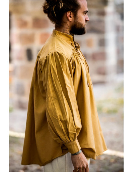 Mittelalterhemd mit hochgeschlossenen...