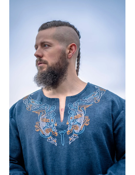 Túnica vikinga Snorri con bordado a...
