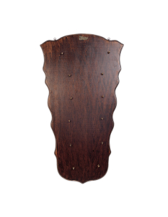 Houten wanddisplay voor 6 antieke pistolen