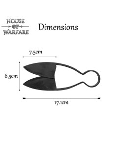 Tijeras vikingas con funda cuero (17,1 cm.) 2