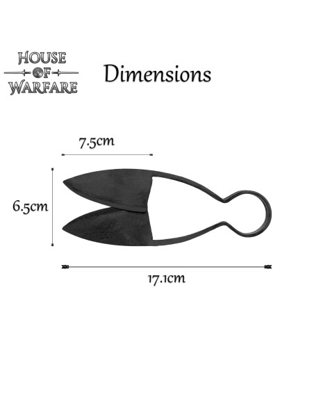 Tijeras vikingas con funda cuero...