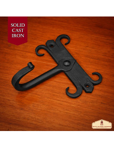 Set 2 soportes pared en hierro forjado para colgar ropa 2