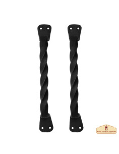 Set aus 2 mittelalterlichen Türgriffen aus geflochtenem... 2