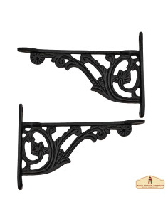 Set 2 Soportes para estantería medieval en forja...