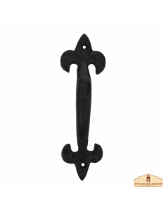 Middelalderlig fleur-de-lis dørhåndtag (17x4,7 cm.)