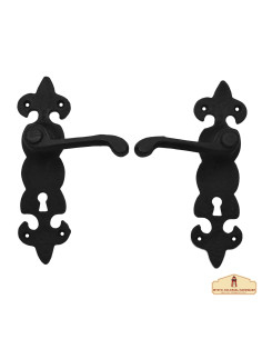 Set van 2 fleur-de-lis handgrepen voor middeleeuwse...